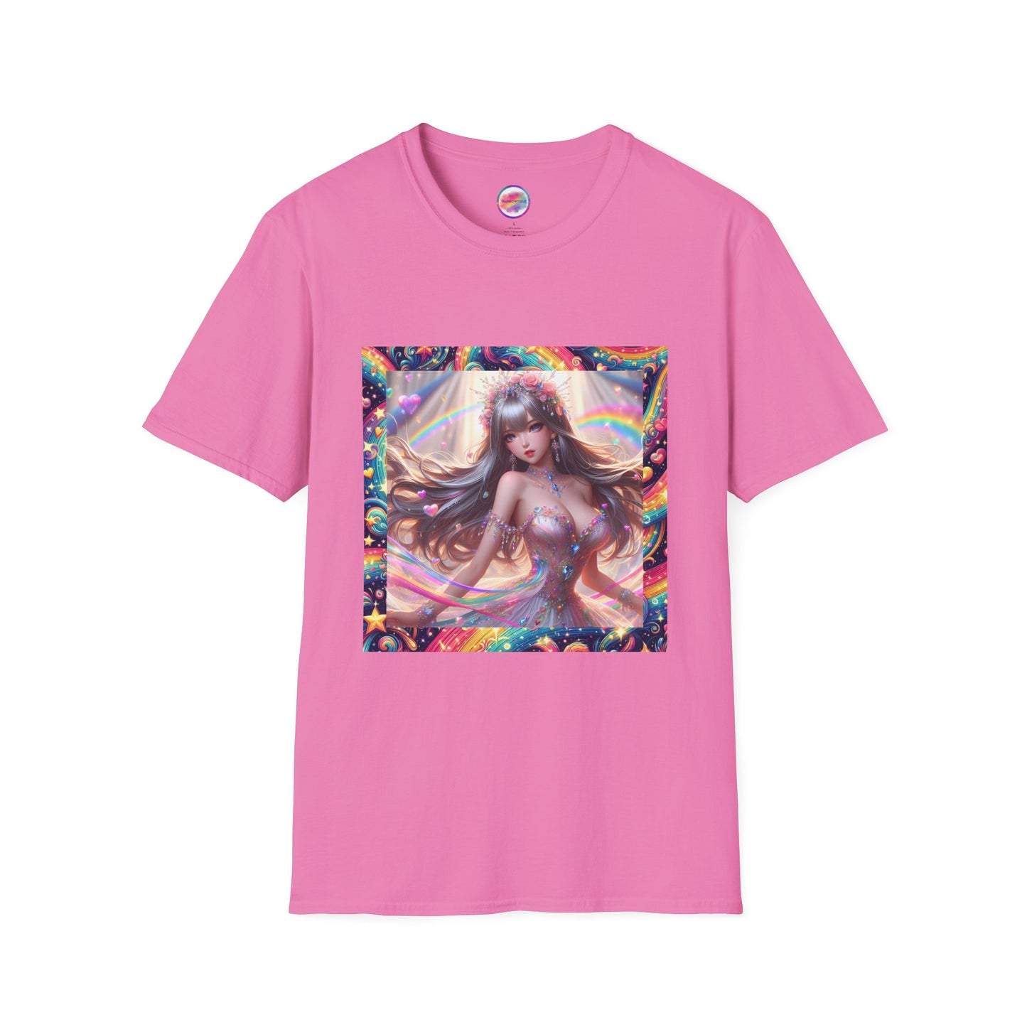 Rainbow Fantasy Fairytale Anime Princess T-Shirt – Eye-Catching & Stylish All-Over Print Tee – Perfect for Anime & Cosplay Lovers