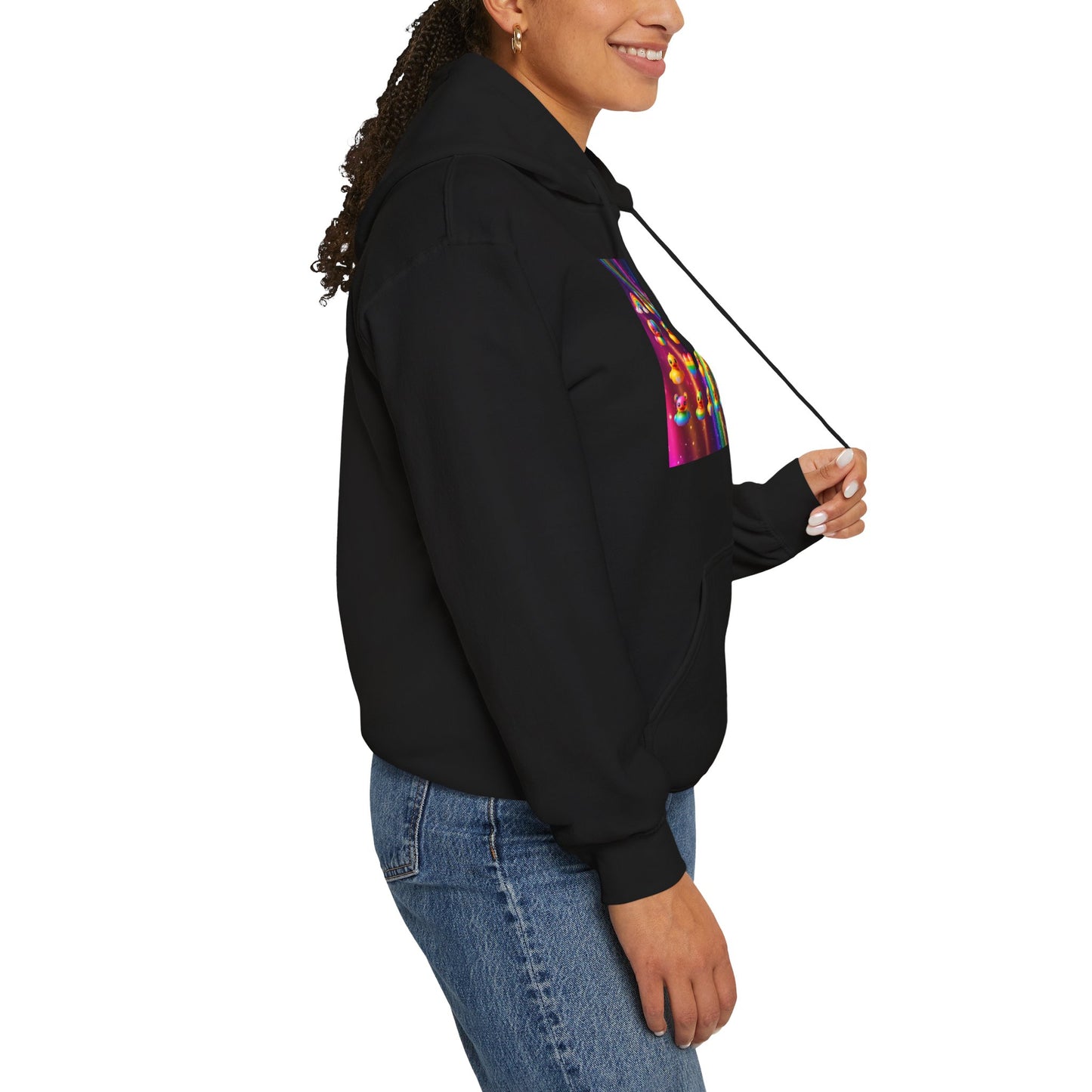 Rainbow Rubber Ducky Pride Hoodie – Cozy & Colorful All-Over Print Sweatshirt – Fun LGBTQ+ Streetwear & Pride Fashion