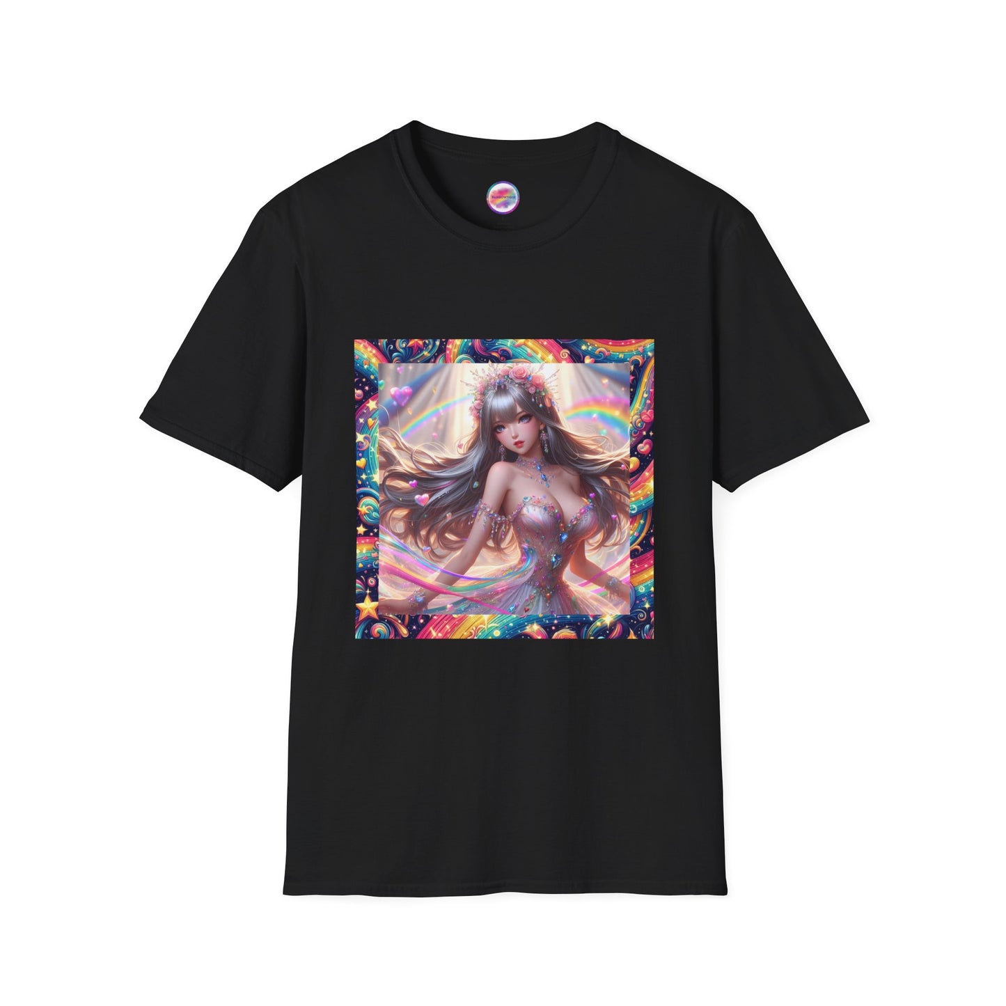 Rainbow Fantasy Fairytale Anime Princess T-Shirt – Eye-Catching & Stylish All-Over Print Tee – Perfect for Anime & Cosplay Lovers