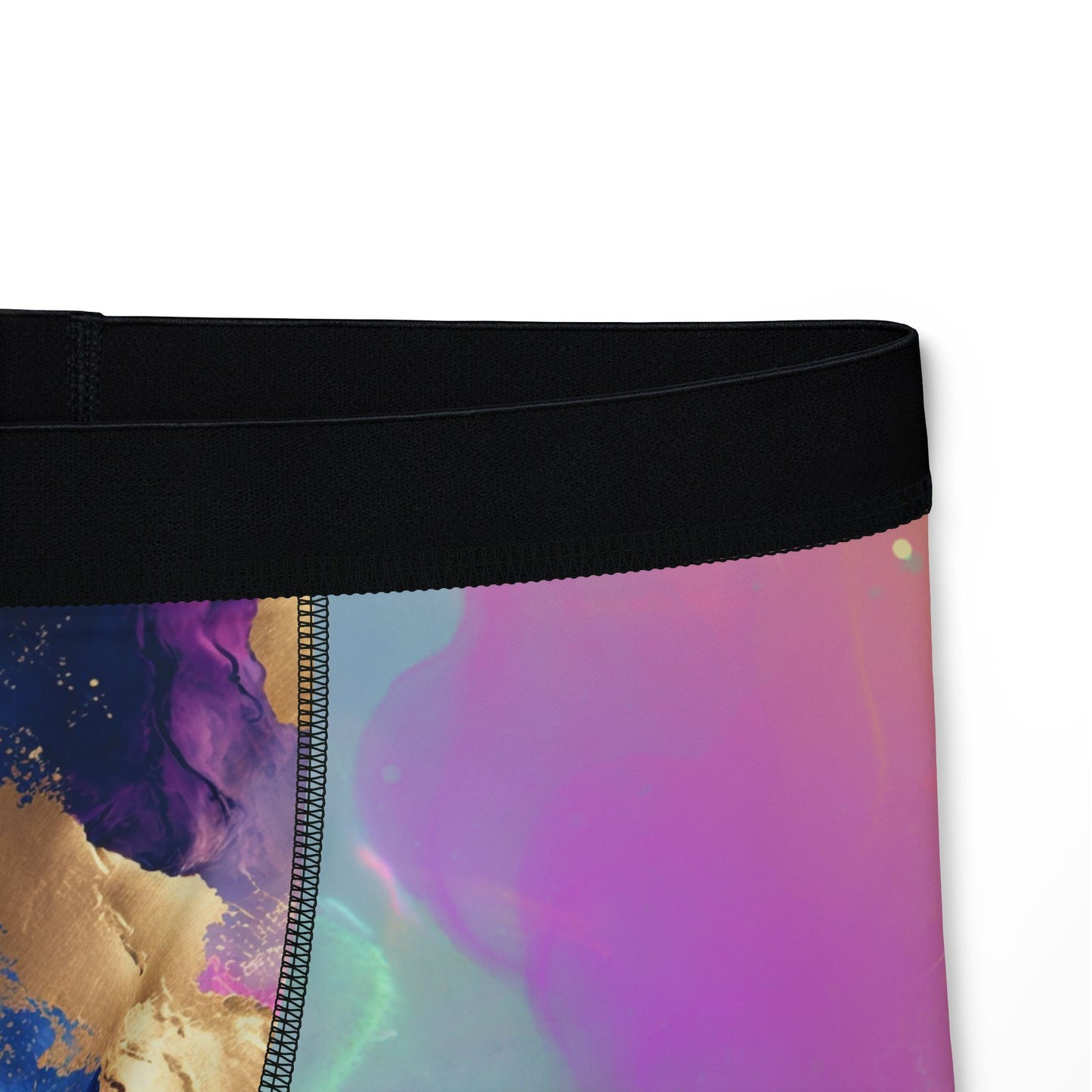 Cosmic Stardust Glow Boxer Briefs – Rainbow Galaxy Pride Underwear | Soft, Breathable Celestial Intimates for All Genders by Rainbowtique