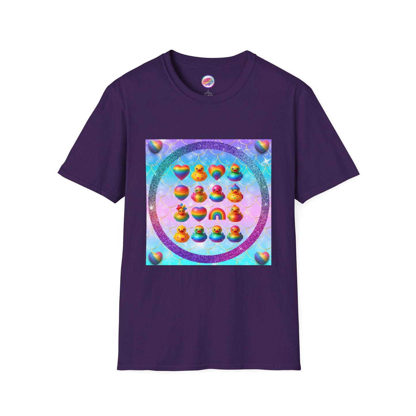 Rainbow Rubber Ducky Pride T-Shirt – Fun & Colorful All-Over Print Tee – LGBTQ+ Streetwear & Pride Celebration Fashion