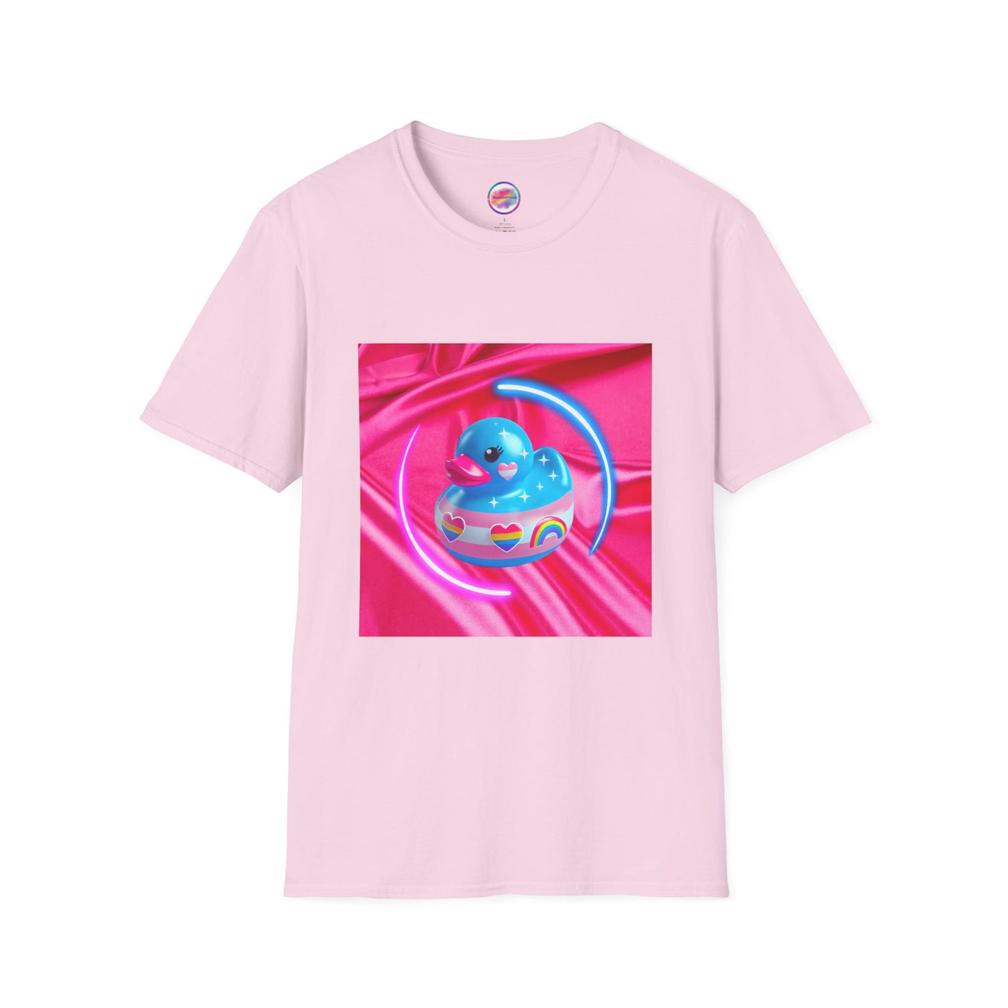 Rainbow Rubber Ducky Love T-Shirt – Uniquely You Trans Pride Rubber Duck Design – Cute & Playful LGBTQ+ Pride Fashion