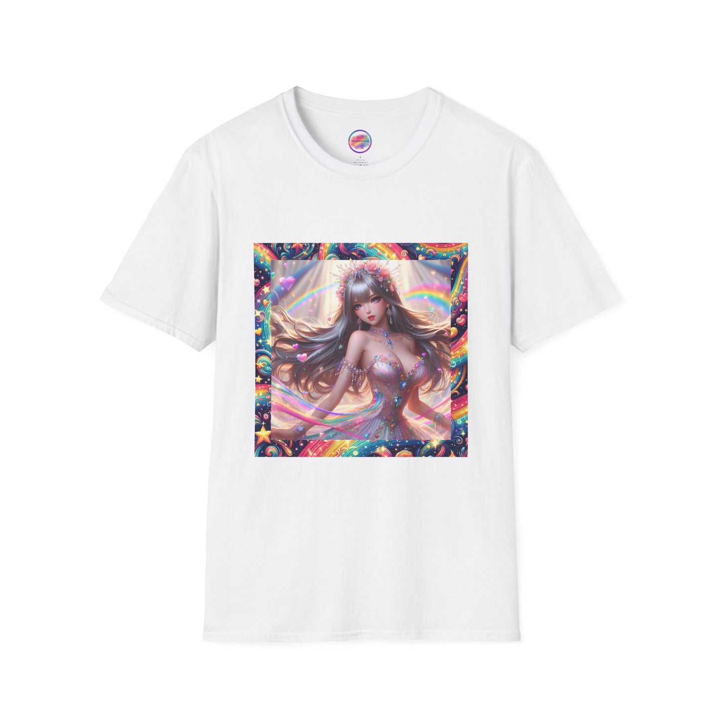 Rainbow Fantasy Fairytale Anime Princess T-Shirt – Eye-Catching & Stylish All-Over Print Tee – Perfect for Anime & Cosplay Lovers