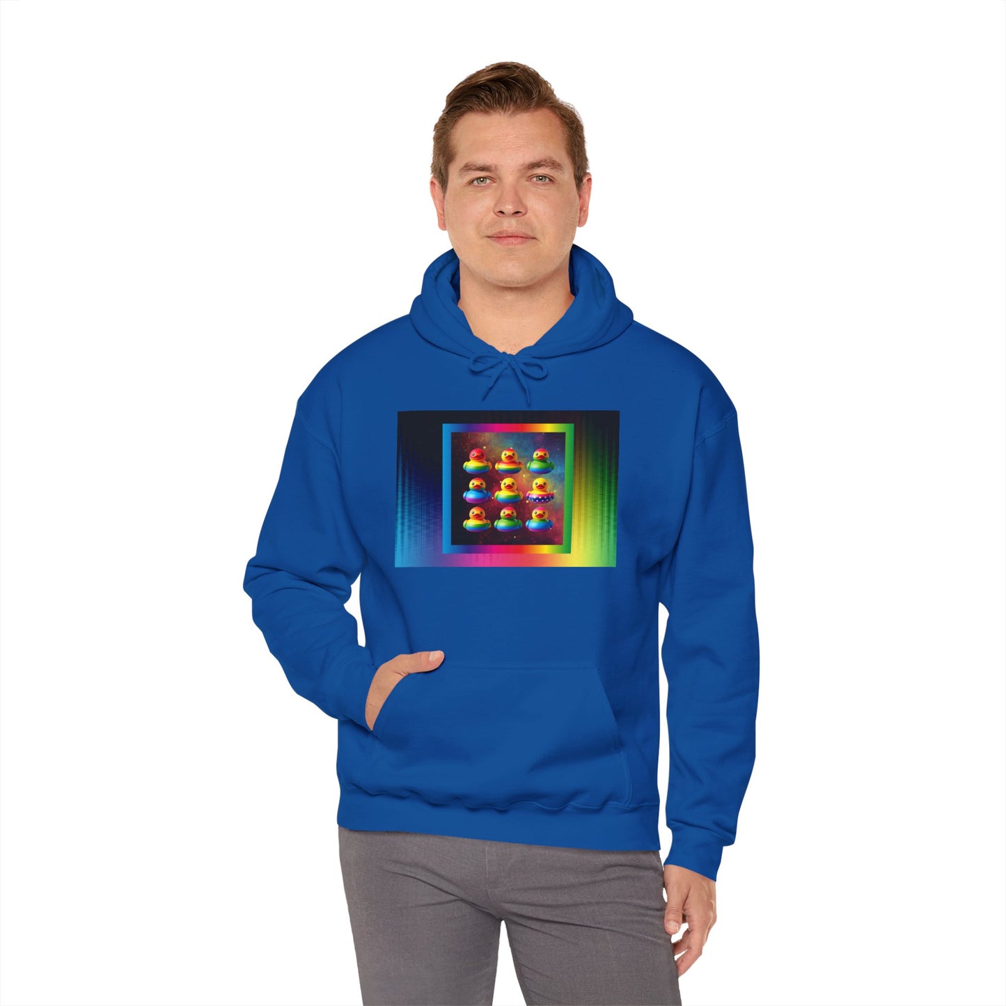 Rainbow Rubber Ducky Pride Hoodie – Cozy & Colorful All-Over Print Sweatshirt – Fun LGBTQ+ Streetwear & Pride Fashion