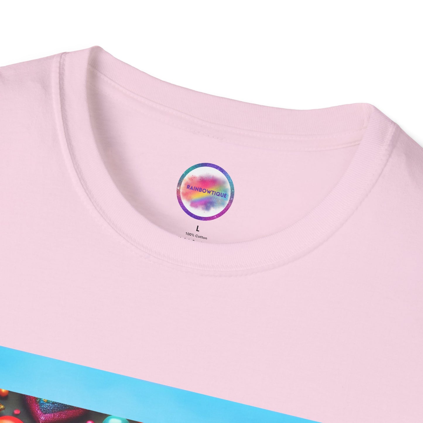 Rainbow Rubber Ducky Sparkle n Splash Hearts & Stars T-Shirt – Cute All-Over Print Tee for LGBTQ+ Inclusivity – Colorful Pride Fashion