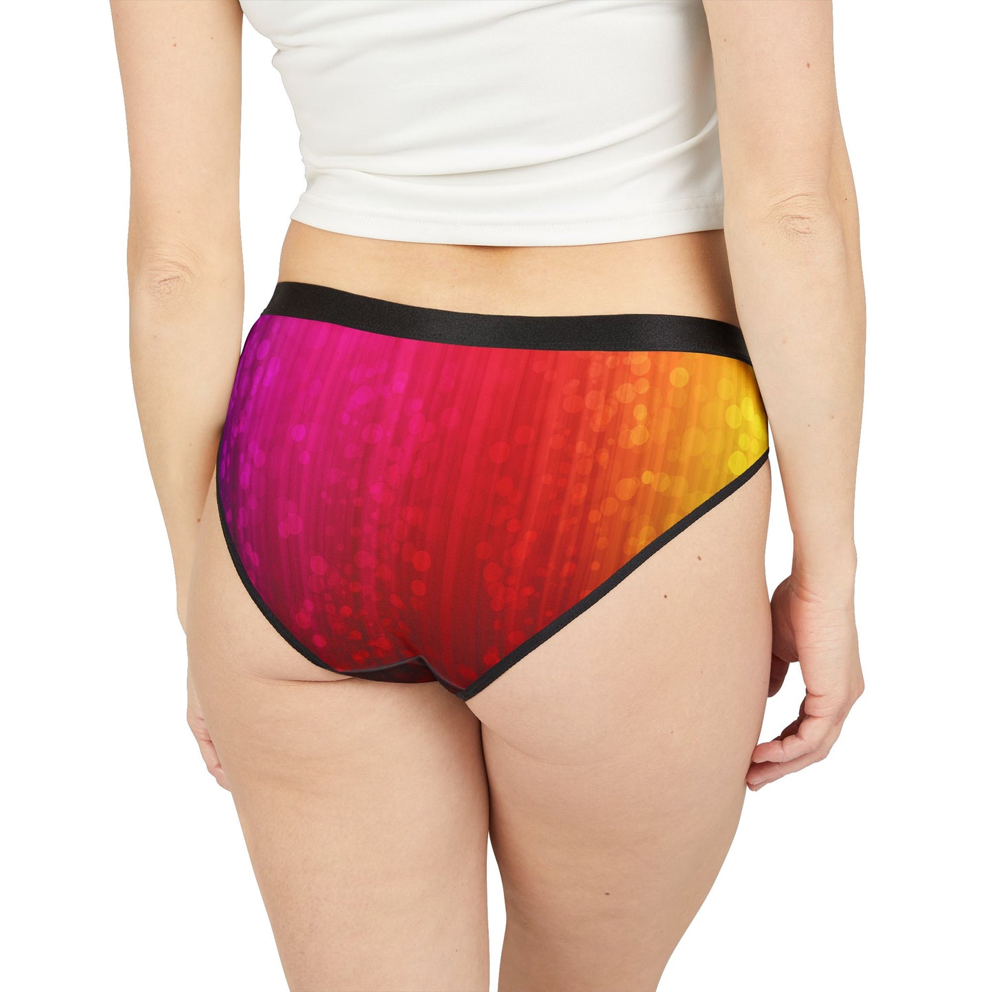 Rainbow Fire Gradient Bikini Briefs – Bold LGBTQ+ Pride Underwear | Soft, Breathable & Comfortable Fit