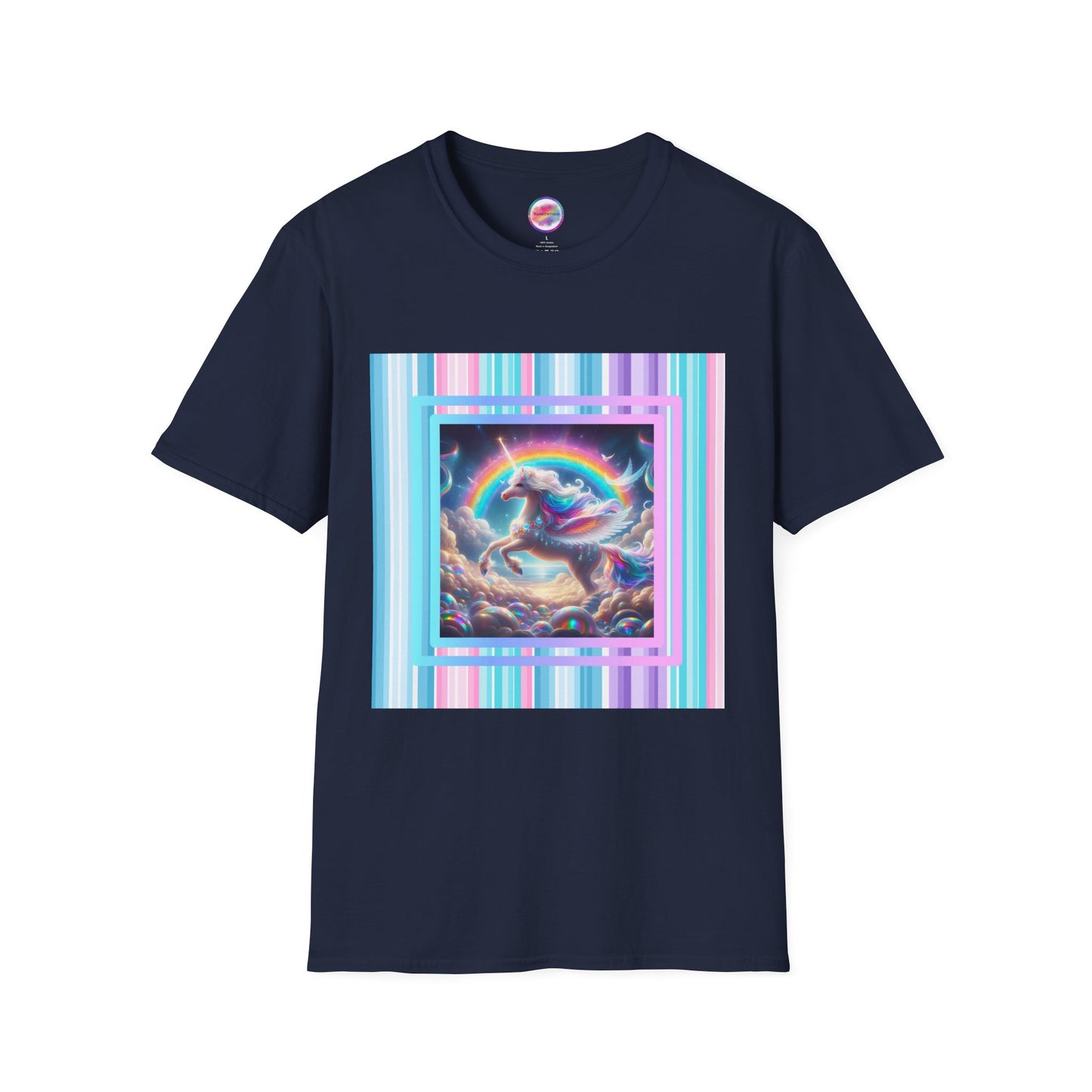 Rainbow Fantasy Fairytale Unicorn T-Shirt – Whimsical All-Over Print Tee for LGBTQ+ Pride & Magical Self-Expression – Mythical Creature Dream Design