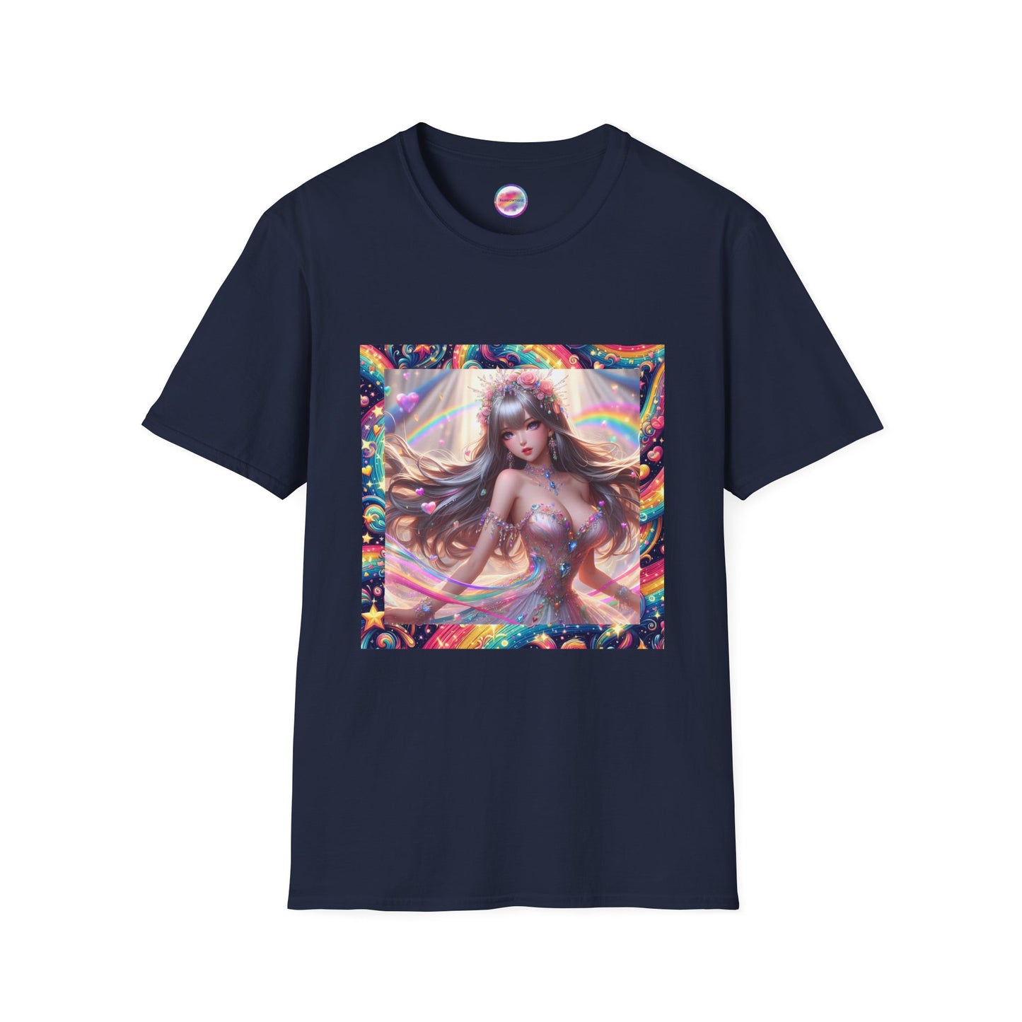 Rainbow Fantasy Fairytale Anime Princess T-Shirt – Eye-Catching & Stylish All-Over Print Tee – Perfect for Anime & Cosplay Lovers