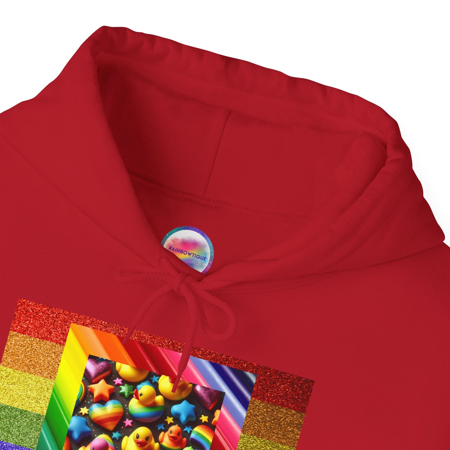 Rainbow Rubber Ducky Pride Hoodie – Cozy & Colorful All-Over Print Sweatshirt – Fun LGBTQ+ Streetwear & Pride Fashion