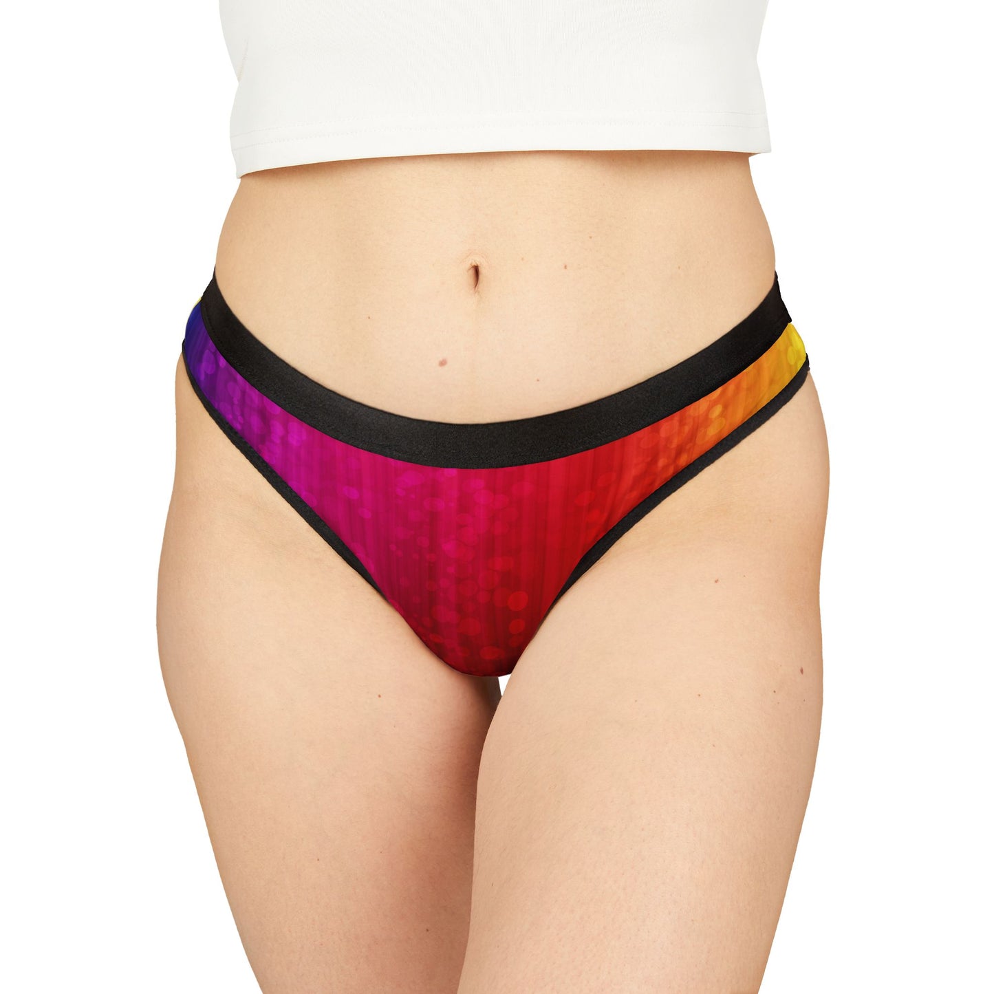 Rainbow Fire Gradient Thong – Bold LGBTQ+ Pride Lingerie | Ultra-Soft, Breathable & Comfortable Fit