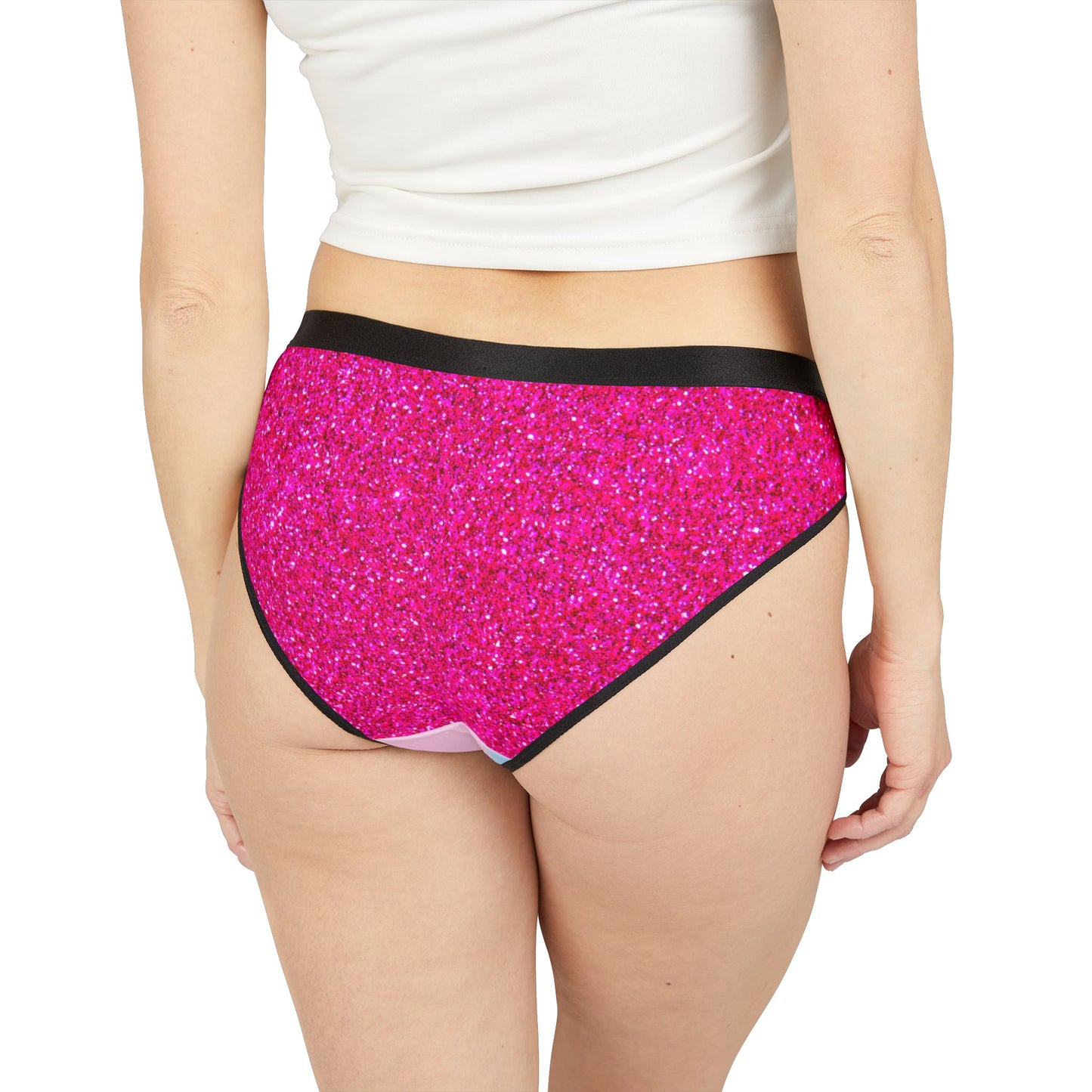 Rainbow Cotton Candy Cosmos Bikini Underwear – Vibrant Galaxy Pattern from Rainbowtique’s Athletic Wear Collection
