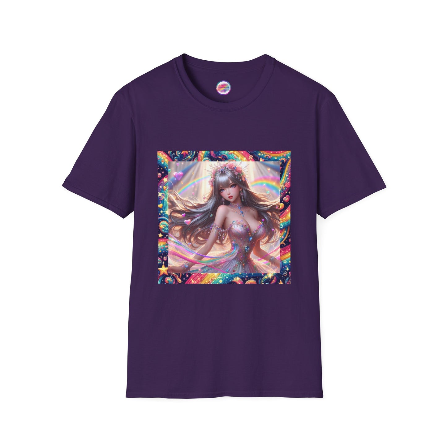 Rainbow Fantasy Fairytale Anime Princess T-Shirt – Eye-Catching & Stylish All-Over Print Tee – Perfect for Anime & Cosplay Lovers