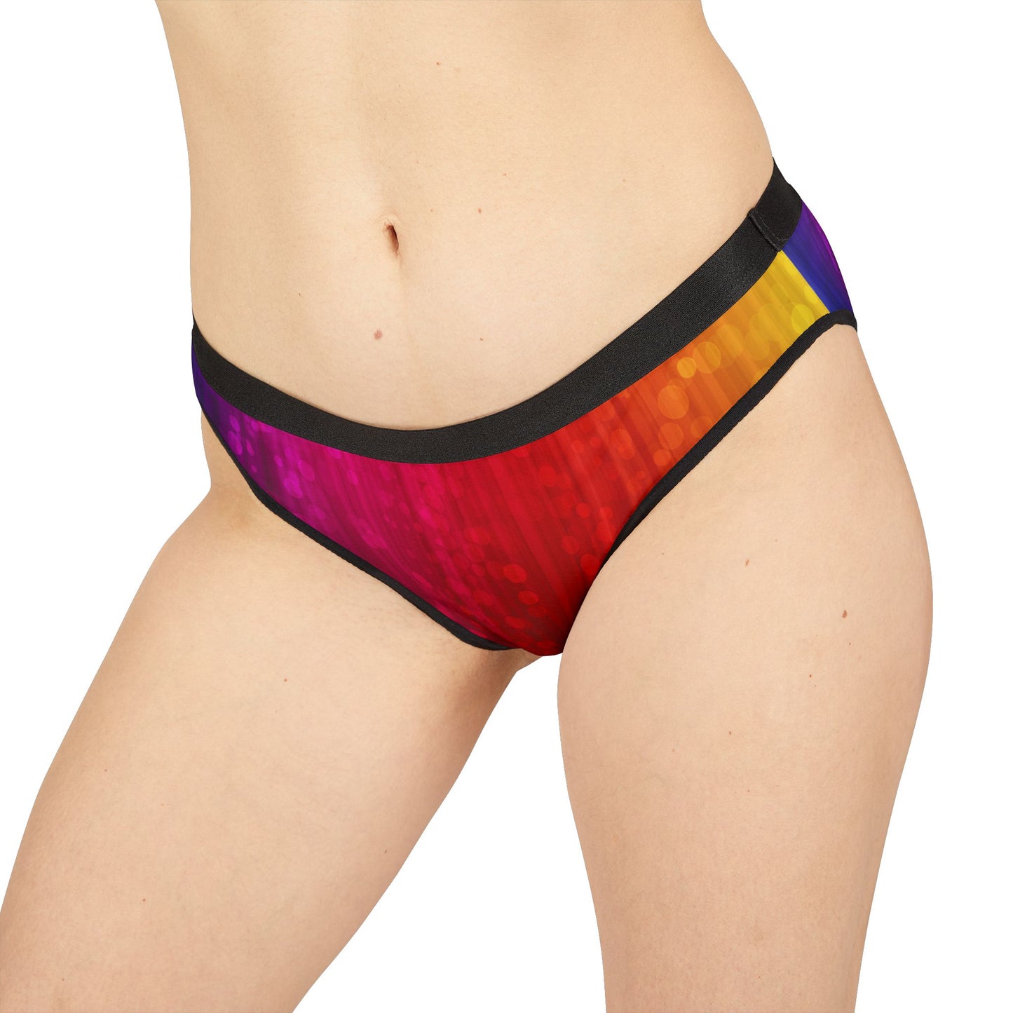 Rainbow Fire Gradient Bikini Briefs – Bold LGBTQ+ Pride Underwear | Soft, Breathable & Comfortable Fit