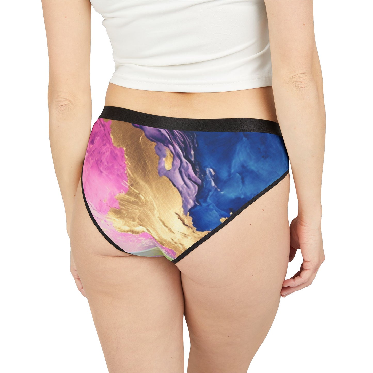 Cosmic Stardust Glow Bikini Briefs – Pastel Galaxy Pride Underwear | Soft, Breathable LGBTQ+ Intimates for All Genders by Rainbowtique