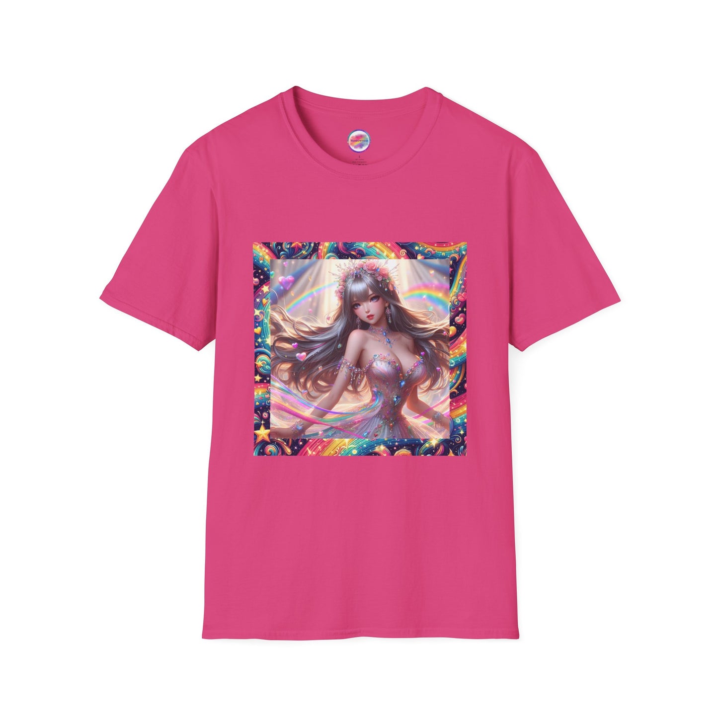 Rainbow Fantasy Fairytale Anime Princess T-Shirt – Eye-Catching & Stylish All-Over Print Tee – Perfect for Anime & Cosplay Lovers