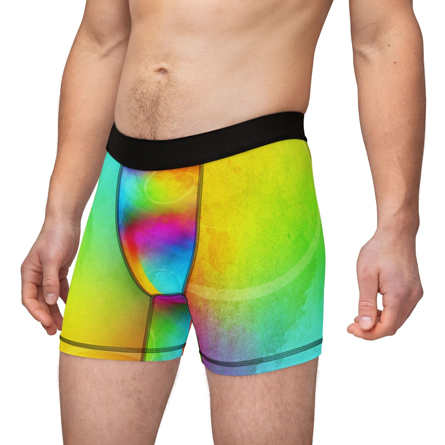 Rainbow Prism – Bold Boxer Briefs – Vivid LGBTQ+ Pride Underwear | Breathable, Soft & Antimicrobial Comfort
