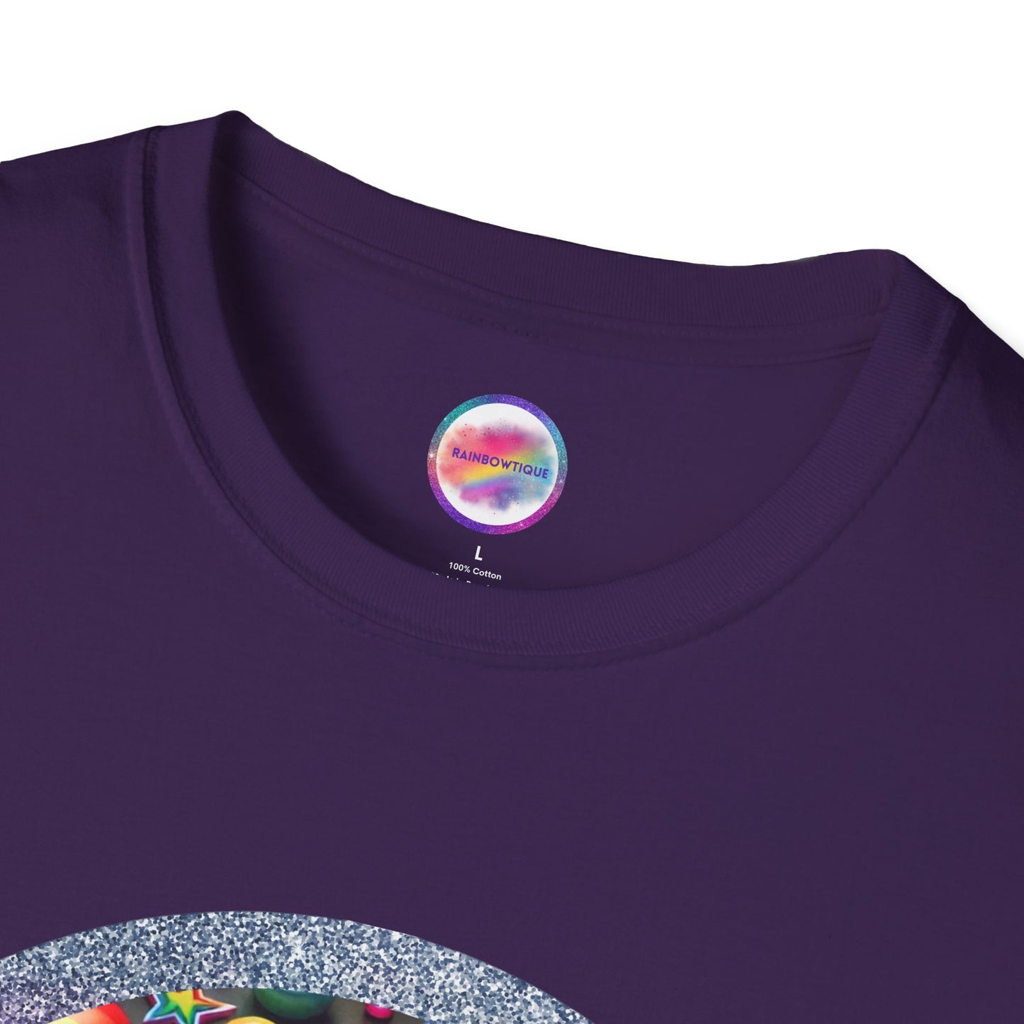 Rainbow Rubber Ducky Sparkle n Splash Hearts & Stars T-Shirt – Cute All-Over Print Tee for LGBTQ+ Inclusivity – Colorful Pride Fashion