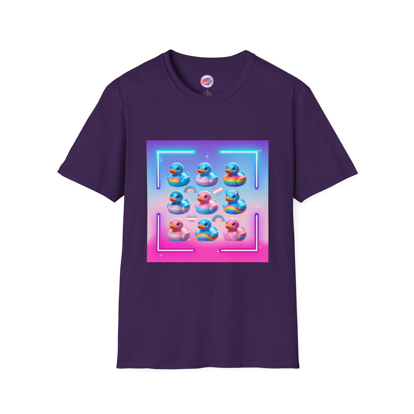 Rainbow Rubber Ducky Love T-Shirt – Uniquely You Trans Pride Rubber Duck Design – Cute & Playful LGBTQ+ Pride Fashion