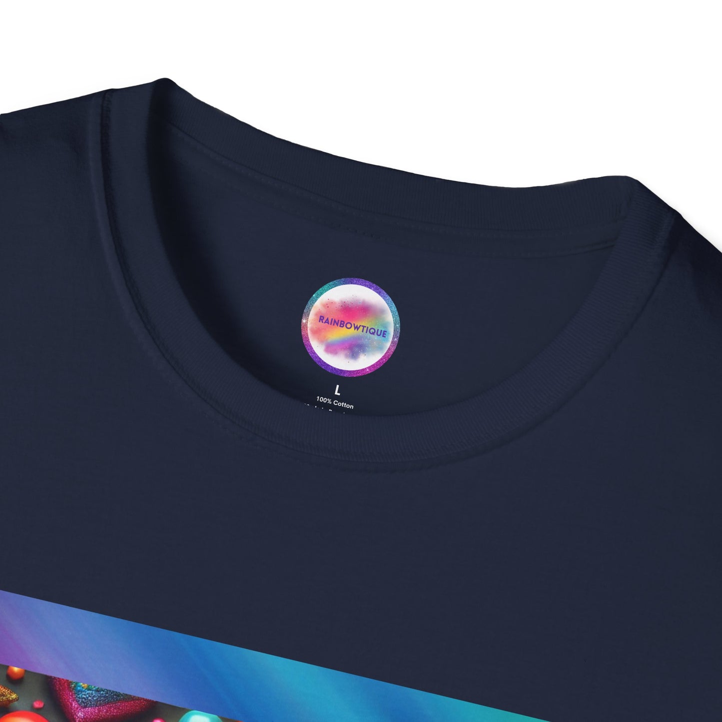 Rainbow Rubber Ducky Sparkle n Splash Hearts & Stars T-Shirt – Cute All-Over Print Tee for LGBTQ+ Inclusivity – Colorful Pride Fashion