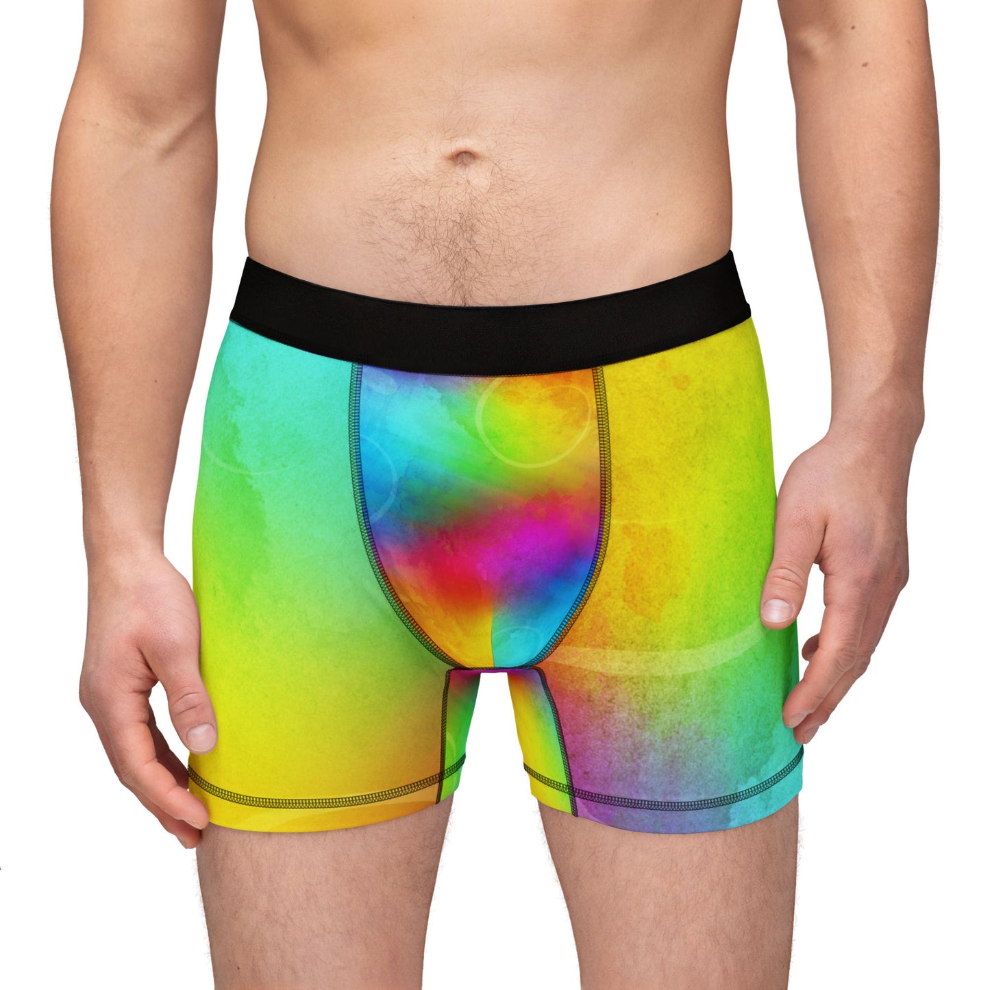 Rainbow Prism – Bold Boxer Briefs – Vivid LGBTQ+ Pride Underwear | Breathable, Soft & Antimicrobial Comfort