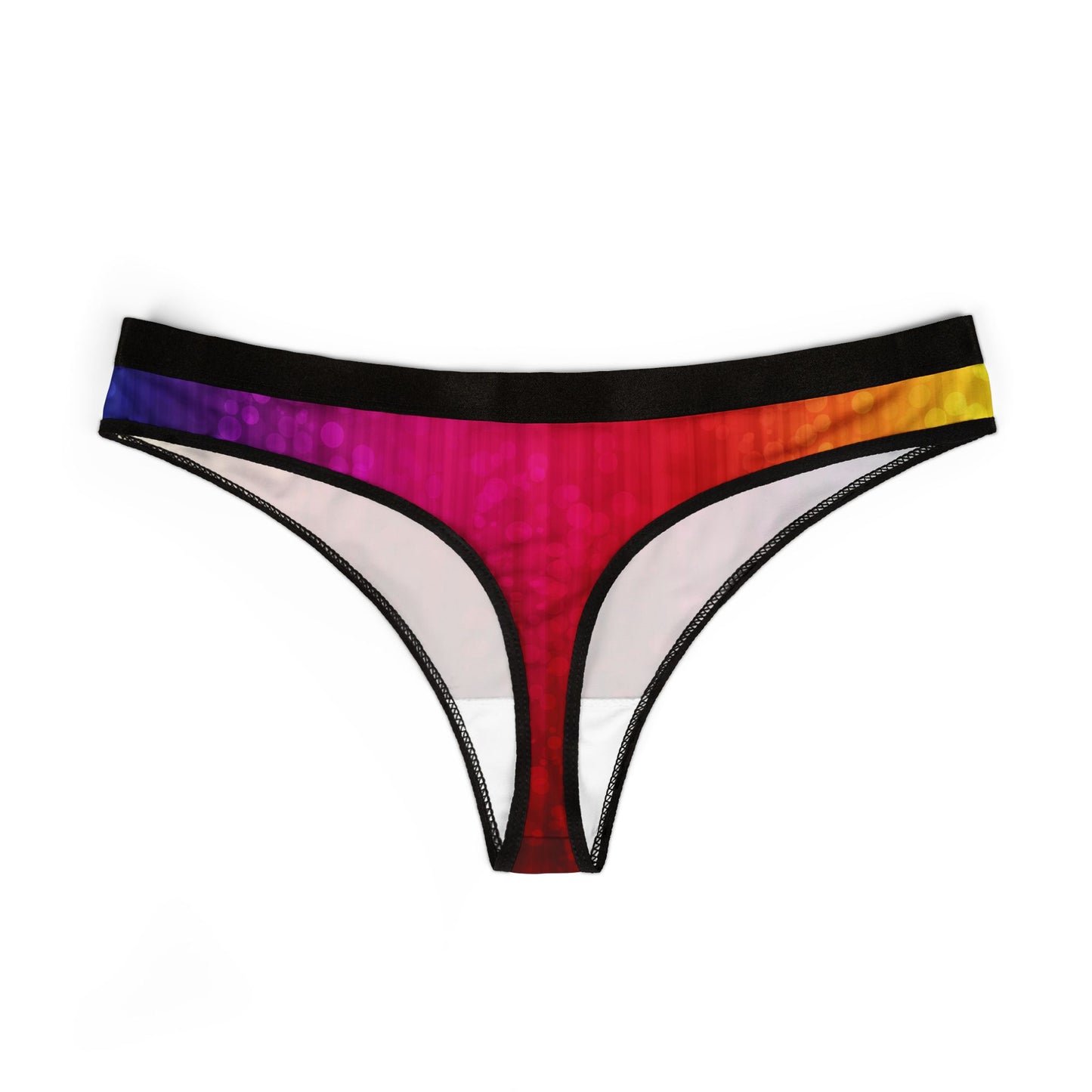 Rainbow Fire Gradient Thong – Bold LGBTQ+ Pride Lingerie | Ultra-Soft, Breathable & Comfortable Fit