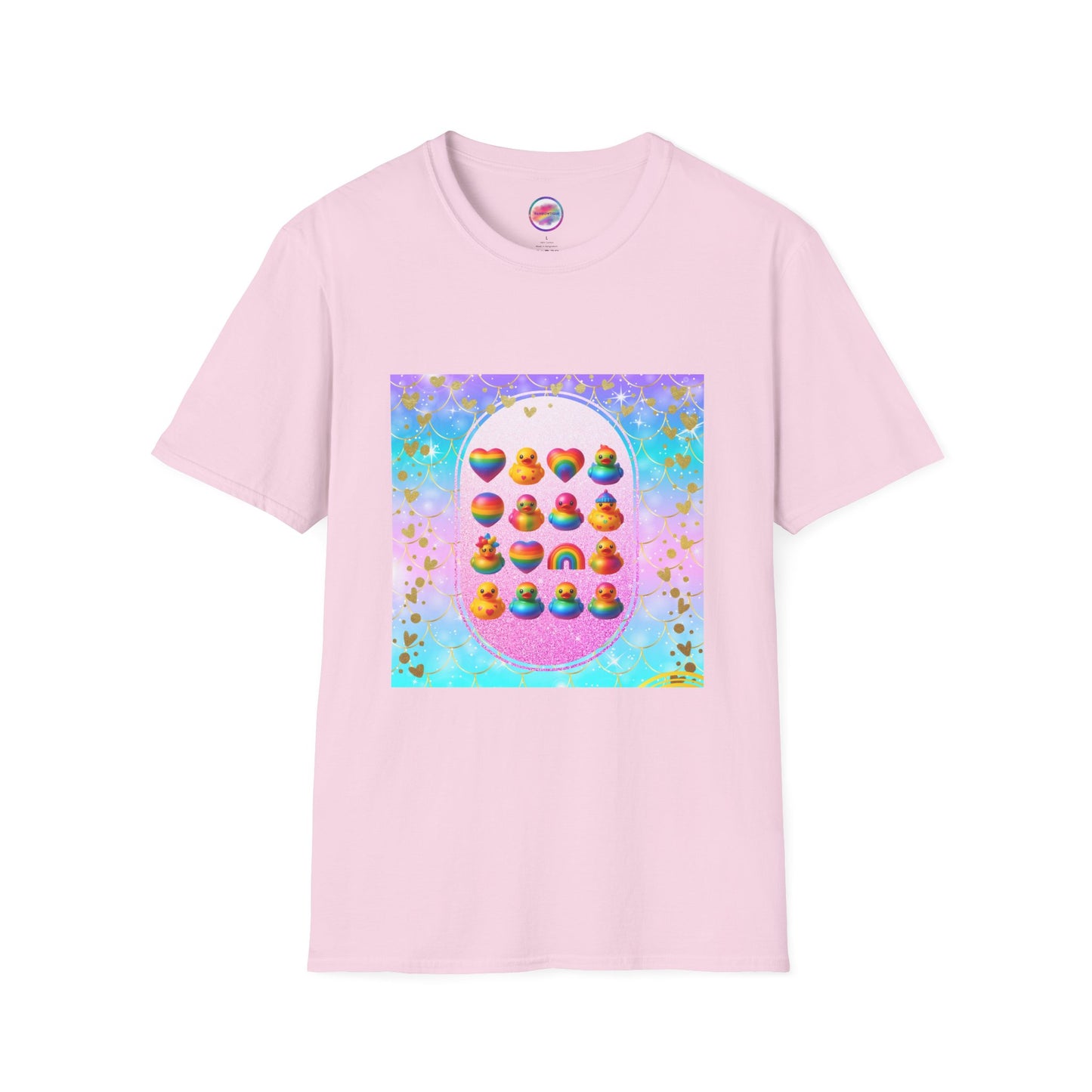 Rainbow Rubber Ducky Pride T-Shirt – Fun & Colorful All-Over Print Tee – LGBTQ+ Streetwear & Pride Celebration Fashion