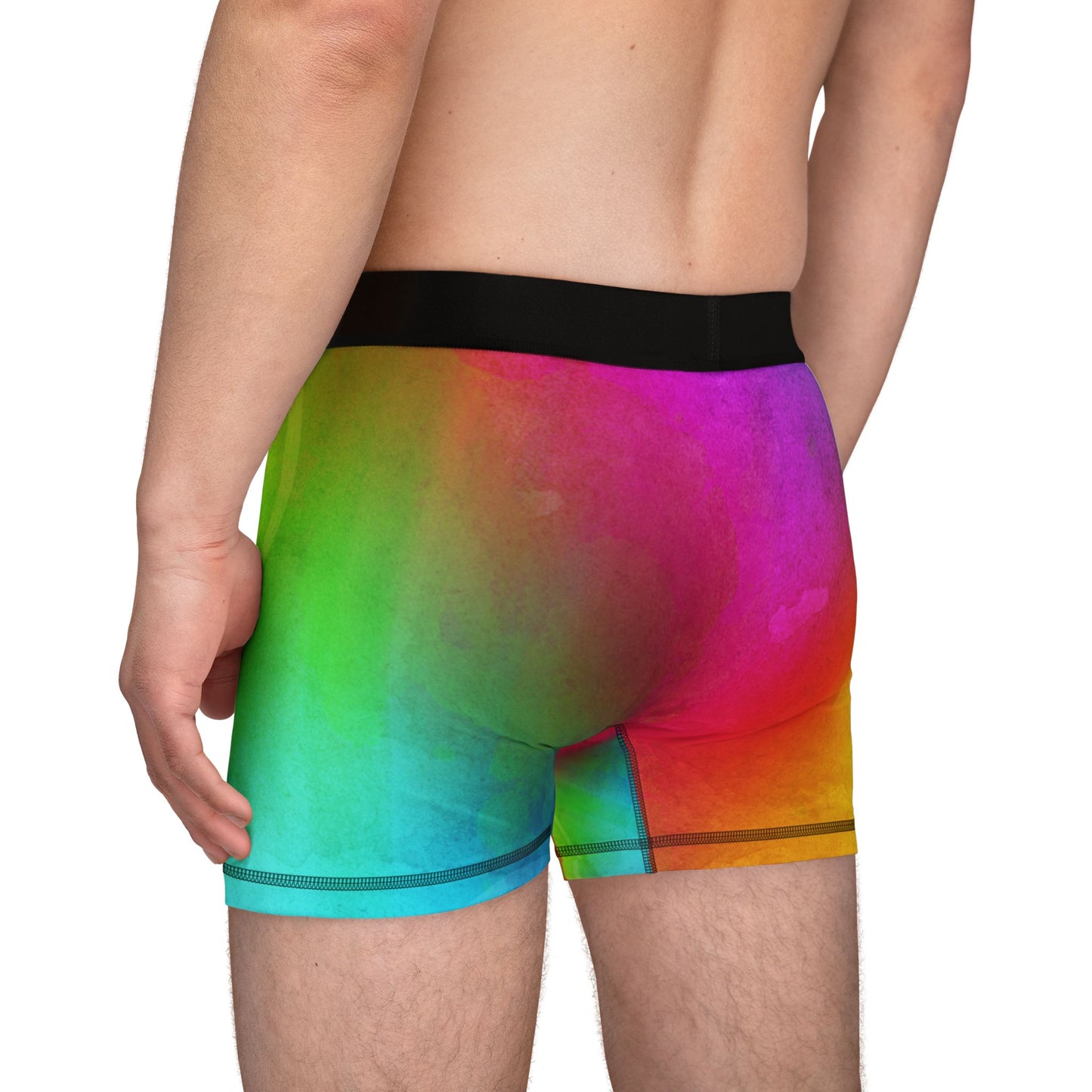 Rainbow Prism – Bold Boxer Briefs – Vivid LGBTQ+ Pride Underwear | Breathable, Soft & Antimicrobial Comfort