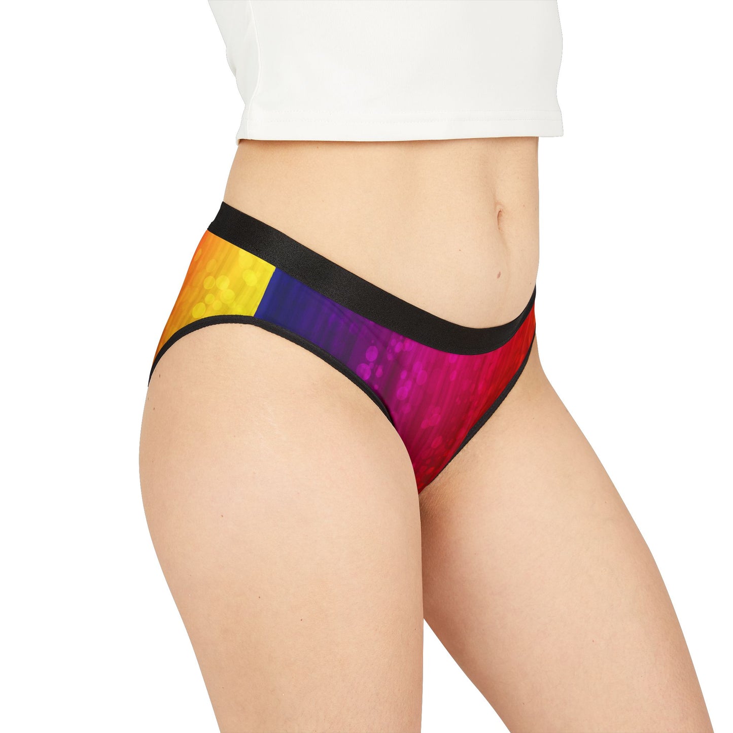 Rainbow Fire Gradient Bikini Briefs – Bold LGBTQ+ Pride Underwear | Soft, Breathable & Comfortable Fit