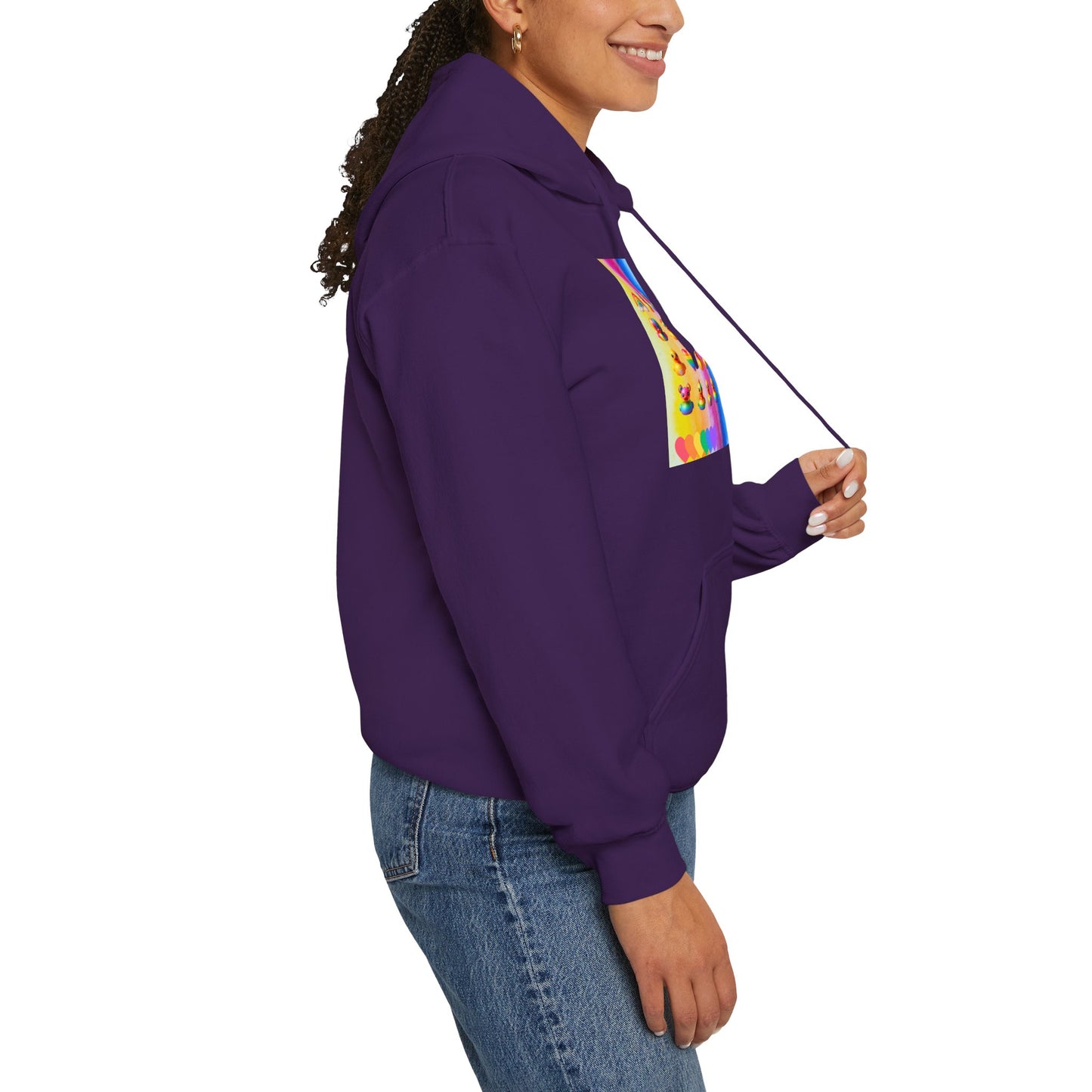 Rainbow Rubber Ducky Pride Hoodie – Cozy & Colorful All-Over Print Sweatshirt – Fun LGBTQ+ Streetwear & Pride Fashion