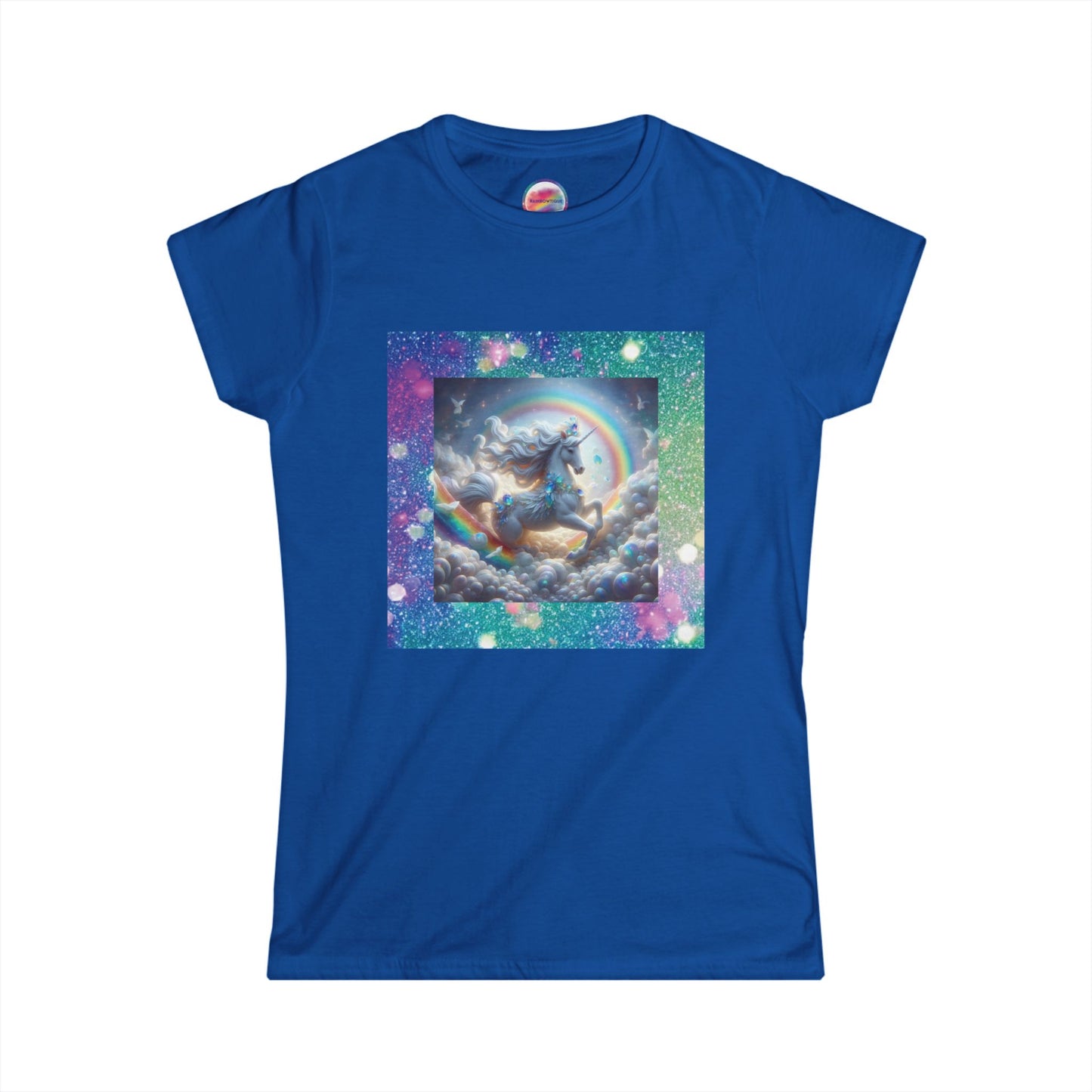 Rainbow Fantasy Fairytale Unicorn T-Shirt – Soft & Magical All-Over Print Tee – Enchanted Comfort & Style for Dreamers