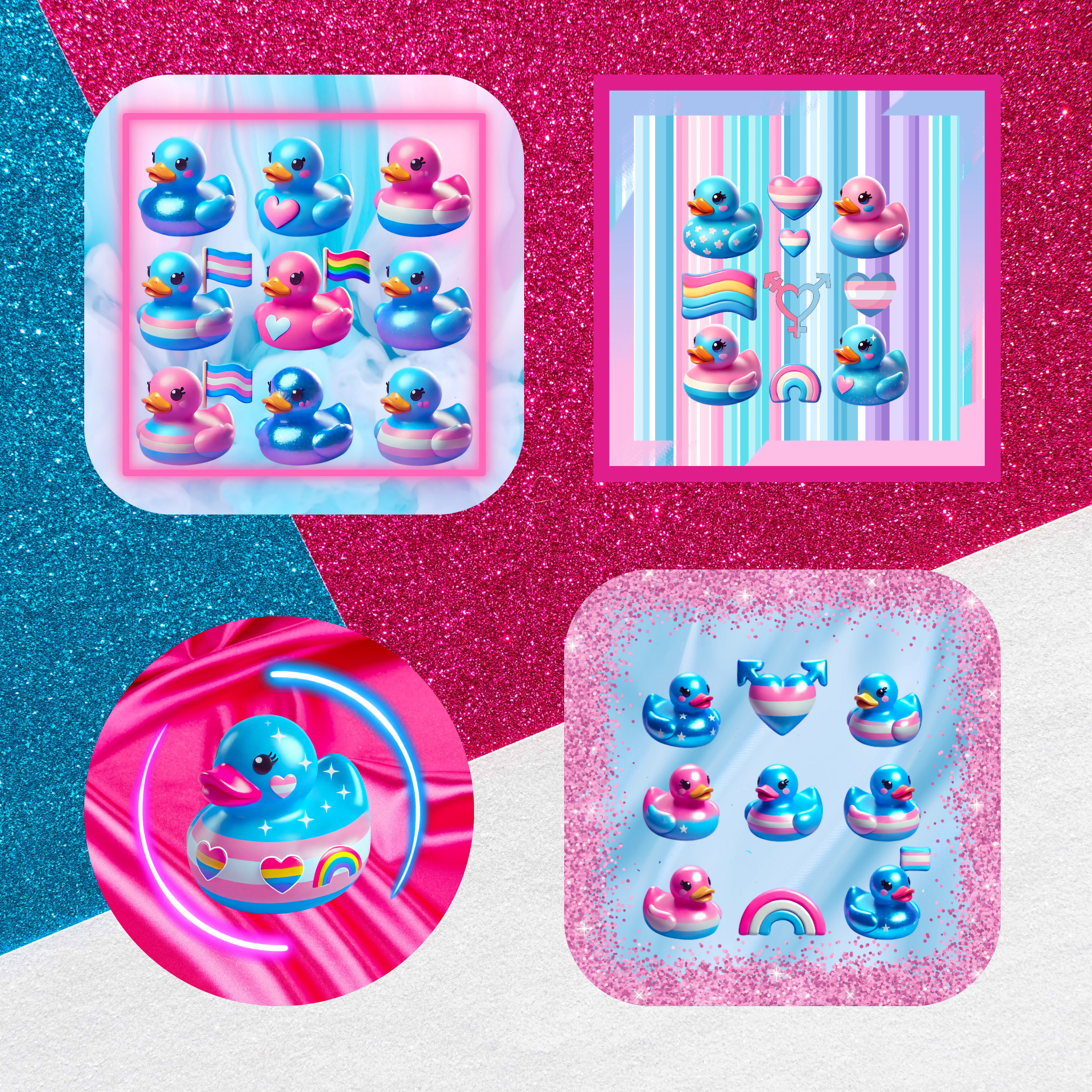 Rainbow Rubber Ducky Trans-Pride Collection