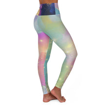 Cosmic Stardust Glow Leggings – Celestial Rainbow Pride Activewear | High-Waisted Stretchy Galaxy Leggings by Rainbowtique