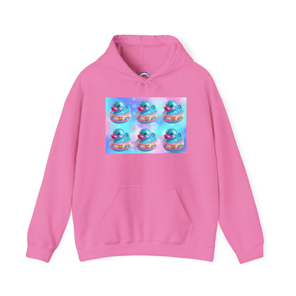 Rainbow Rubber Ducky Trans-Pride Hoodie – Cozy & Cute All-Over Print Sweatshirt – LGBTQ+ Comfort & Pride Fashion