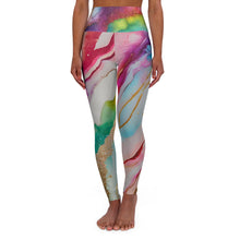 Rainbow Marble Magic Leggings – Luxe Watercolor Activewear | High-Waisted Stretchy Pride Leggings for All-Day Comfort by Rainbowtique