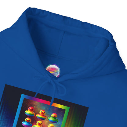 Rainbow Rubber Ducky Pride Hoodie – Cozy & Colorful All-Over Print Sweatshirt – Fun LGBTQ+ Streetwear & Pride Fashion