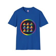 Rainbow Rubber Ducky Pride T-Shirt – Colorful All-Over Print Tee for Celebrations & Self-Expression – Fun LGBTQ+ Fashion