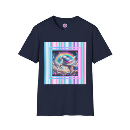 Rainbow Fantasy Fairytale Unicorn T-Shirt – Whimsical All-Over Print Tee for LGBTQ+ Pride & Magical Self-Expression – Mythical Creature Dream Design