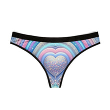Rainbow Dreamscape Fantasy Fairytale Glitter Heart Thong – Pastel LGBTQ+ Pride Lingerie | Soft, Breathable & Ultra-Comfortable Underwear for All-Day Wear
