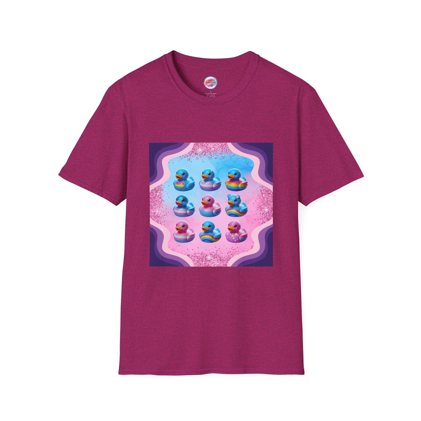 Rainbow Rubber Ducky Love T-Shirt – Uniquely You Trans Pride Rubber Duck Design – Cute & Playful LGBTQ+ Pride Fashion