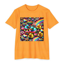 Sparkle n Splash Rainbow Rubber Ducky Pride T-Shirt – Loose-Fitting Tee for Comfort & Fun – Vibrant LGBTQ+ Festival Fashion