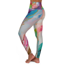 Rainbow Marble Magic Leggings – Luxe Watercolor Activewear | High-Waisted Stretchy Pride Leggings for All-Day Comfort by Rainbowtique