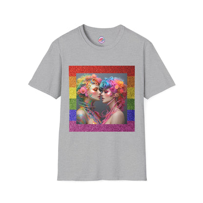 AI Rainbow Robot Trans Pride T-Shirt – Bold All-Over Print Tee for Inclusivity & Self-Expression – Love is Love Cyber Art