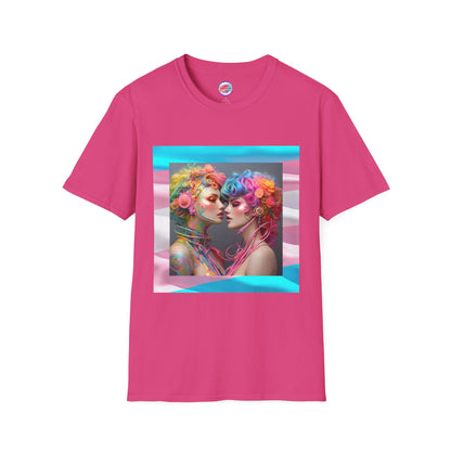 AI Rainbow Robot Trans Pride T-Shirt – Bold All-Over Print Tee for Inclusivity & Self-Expression – Love is Love Cyber Art