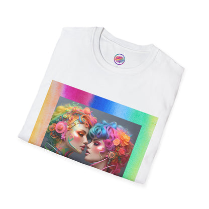 AI Rainbow Robot Trans Pride T-Shirt – Bold All-Over Print Tee for Inclusivity & Self-Expression – Love is Love Cyber Art