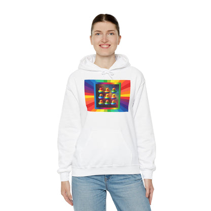 Rainbow Rubber Ducky Pride Hoodie – Cozy & Colorful All-Over Print Sweatshirt – Fun LGBTQ+ Streetwear & Pride Fashion