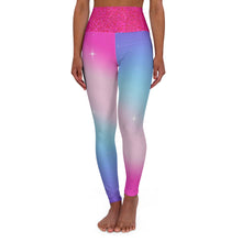 Rainbow Cotton Candy Cosmos Leggings – Pastel Galaxy Activewear | High-Waisted Ombre Pride Leggings by Rainbowtique