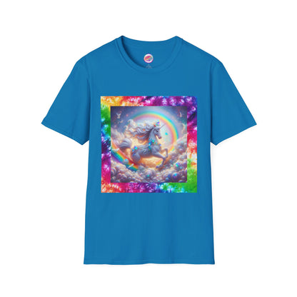 Rainbow Fantasy Fairytale Unicorn T-Shirt – Whimsical All-Over Print Tee for LGBTQ+ Pride & Magical Self-Expression – Mythical Creature Dream Design