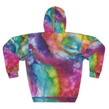 Rainbow Marble Magic Pullover Hoodie – Bold All-Over Print Pride Hoodie | Colorful Unisex Sweatshirt by Rainbowtique
