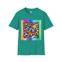 Rainbow Rubber Ducky Sparkle n Splash Hearts & Stars T-Shirt – Cute All-Over Print Tee for LGBTQ+ Inclusivity – Colorful Pride Fashion