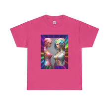 AI Rainbow Robot Love T-Shirt – Bold All-Over Print Tee for Pride & Cyber Fashion – Futuristic LGBTQ+ Streetwear